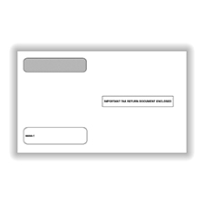 Double Window Envelope W-2 4-UP Gummed 