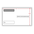 Double Window Envelope W-2 4-UP Self Sealed