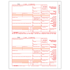 Picture of 1099-MISC 2-Up Individual Federal Copy A