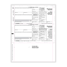 Picture of 1099-MISC 3-Up Copy B & 2, Z-Fold, 11"