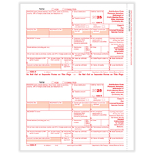 Picture of 1099-R 2-Up Federal Copy A
