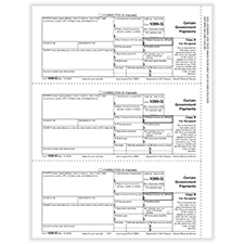 Picture of 1099-G 3-Up Recipient Copy B