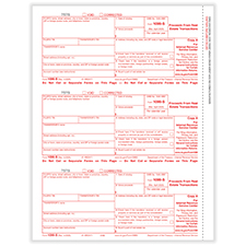 Picture of 1099-S 3-Up Federal Copy A