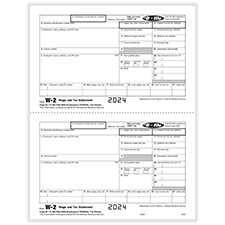 Picture of W-2 2-Up Employee IRS Federal Copy B