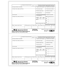 Picture of W-2 2-Up Employee Copies 2 & C