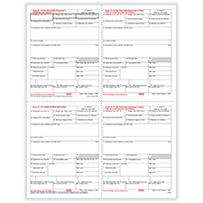 Picture of W-2 4-Up Employee Copies B, C, 2 & 2 Combined - Box