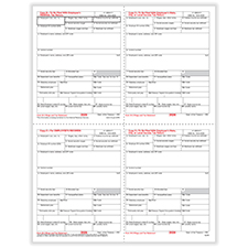 Picture of W-2 4-Up Employee Copies B, C, 2 & 2 Combined - Box