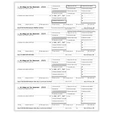 Picture of W-2 4-Up Horizontal Perforated