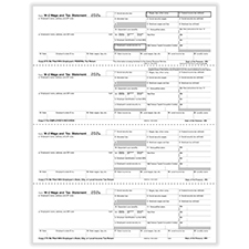 Picture of W-2 4-Up Horizontal Perforated