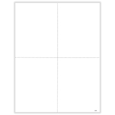Picture of W-2 4-Up Blank Vertical and Horizontal Perforated