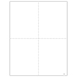 Picture of W-2 4-Up Blank Vertical and Horizontal Perforated
