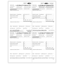 Picture of W-2 4-Up W-Style Alternate Employee’s Copies B, C, 2, 2