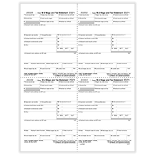 Picture of W-2, 4-Up Box, Employer Copy D or 1 State/City or Local (W Style)