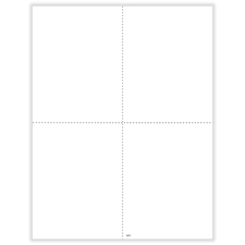 Picture of 1099-R/W-2 Blank 4-Up Box w/out Backer Instructions