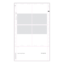Picture of W-2 4-Up Blank Pressure Seal 14" EZ-Fold with Printed Backer - Box