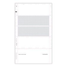 Picture of W-2 4-Up Blank Pressure Seal 14" EZ-Fold with Printed Backer - Horizontal