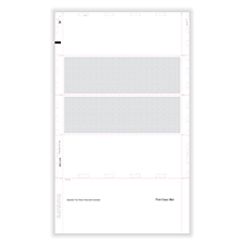 Picture of W-2 4-Up Blank Pressure Seal 14" EZ-Fold with Printed Backer - Horizontal