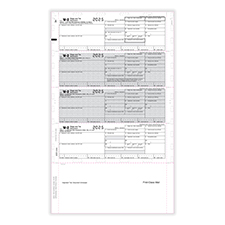 Picture of W-2 4-Up Pressure Seal 14" EZ-Fold Employee Copies B, C, 2 - Horizontal