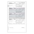 Picture of W-2 4-Up Pressure Seal 14" EZ-Fold Employee Copies B, C, 2 - Horizontal
