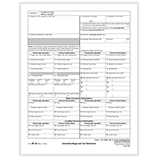 Picture of W-2C Copy 1 or D