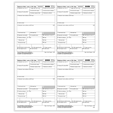 Picture of W-2 4-Up Employer Copies 1/D - Box