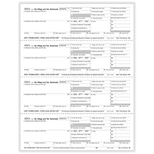 Picture of W-2 4-Up Employer Copies 1/D - Horizontal