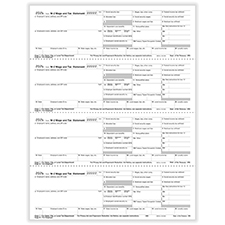 Picture of W-2 4-Up Employer Copies 1/D - Horizontal