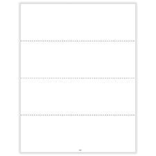 Picture of W-2 4-Up Blank Face Horizontal Without Backer Instructions