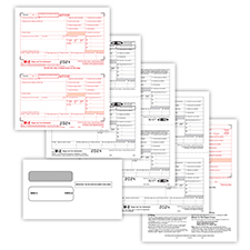 Picture of W-2 2-Up 4-Part Set with Self-Seal Envelopes