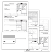 Picture of  W-2 2-Up Recipient Copy Only 3-Part with Self-Seal Envelopes