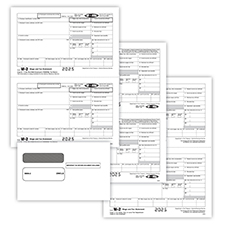 Picture of W-2 Set, 5-Part, 2-Up with Envelopes