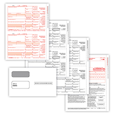 Picture of 1099-MISC 2-Up 3-Part Set w/ Self-Seal Envelopes