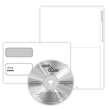 Picture of 1099-MISC 2-Up Recipient Copy Only 3-Part Blank with Self-Seal Envelopes and Software