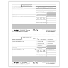 Picture of W-2VI 2-Up Recipient Copy B Pre-Printed