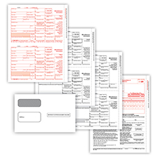 Picture of 1099-MISC 2-Up 4-Part Set w/Gummed Envelopes
