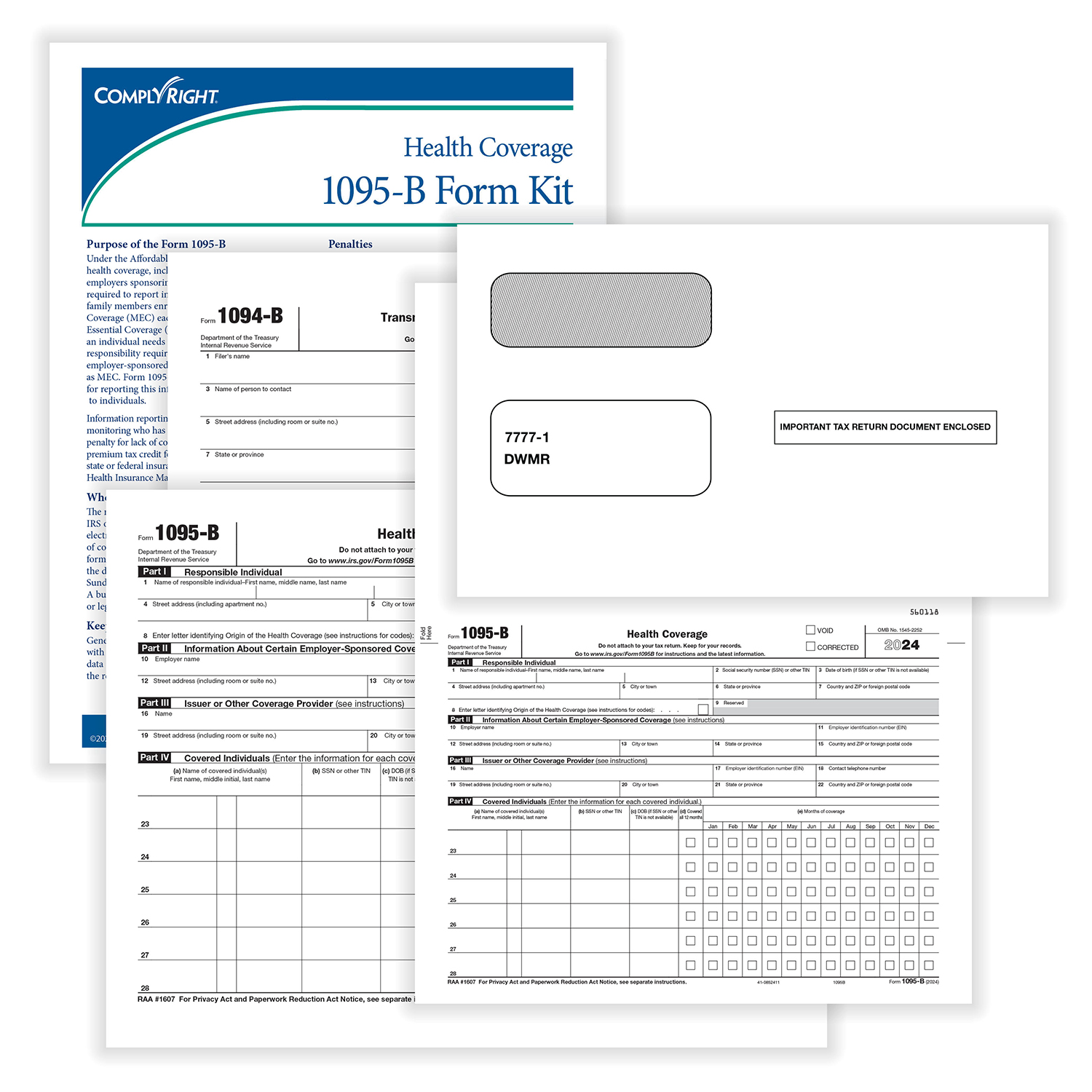 Picture of 1095-B Kit w/ Envelopes – Packs of 50 or 100