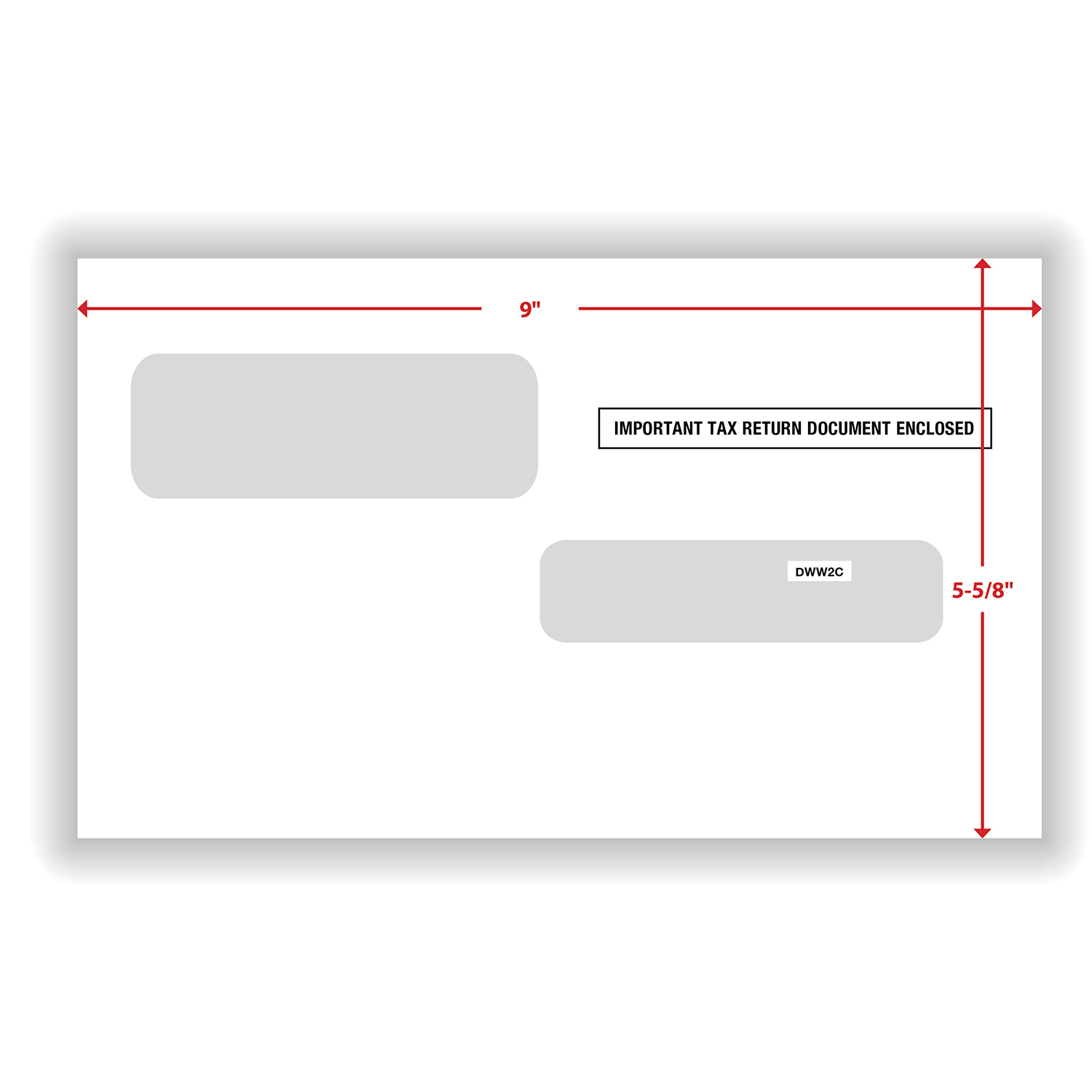 Picture of W-2C Double-Window Envelopes - Gummed