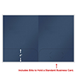 Picture of Tax Presentation Folder, Navy Blue (Three Star-Embossed), Double Pockets, 9" x 12", Pack 50