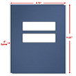 Picture of Tax Presentation Folder, Double Windows, Midnight Blue, 8-3/4" x 11-1/4", Pack 50