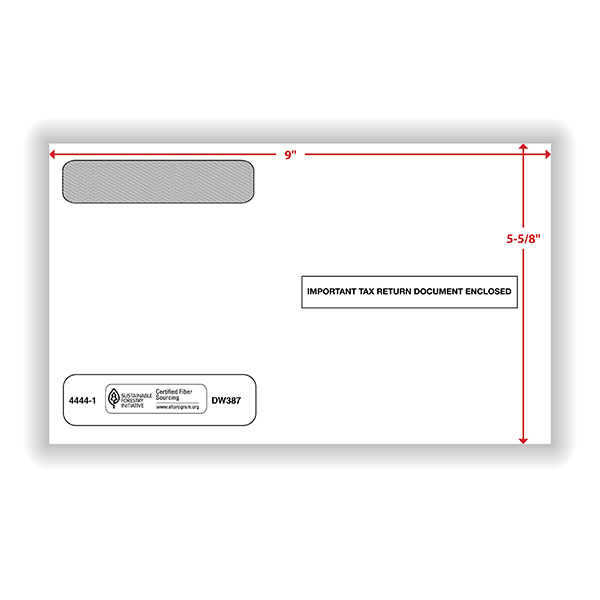 double window envelopes address template