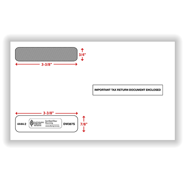 W2 Self Seal Window Envelope Formstax