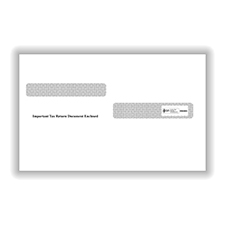 Picture of W-2 Double-Window Envelopes 4-Up Diagonal