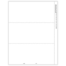 Picture of 1099-MISC 3-Up Blank  for Copies B and C with Printed Back - Horizontal