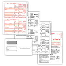 Picture of 1099-MISC 2-Up 4-Part Set w/Gummed Envelopes