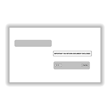 Picture of W-2 4-Up Box Window Envelope (Gummed)
