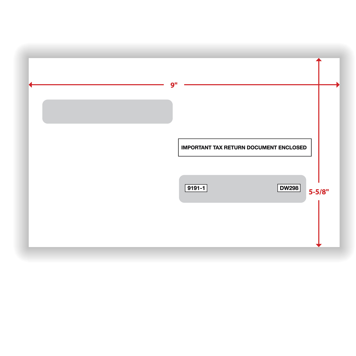 Gummed Window Envelopes for W-2 4-Up | Formstax