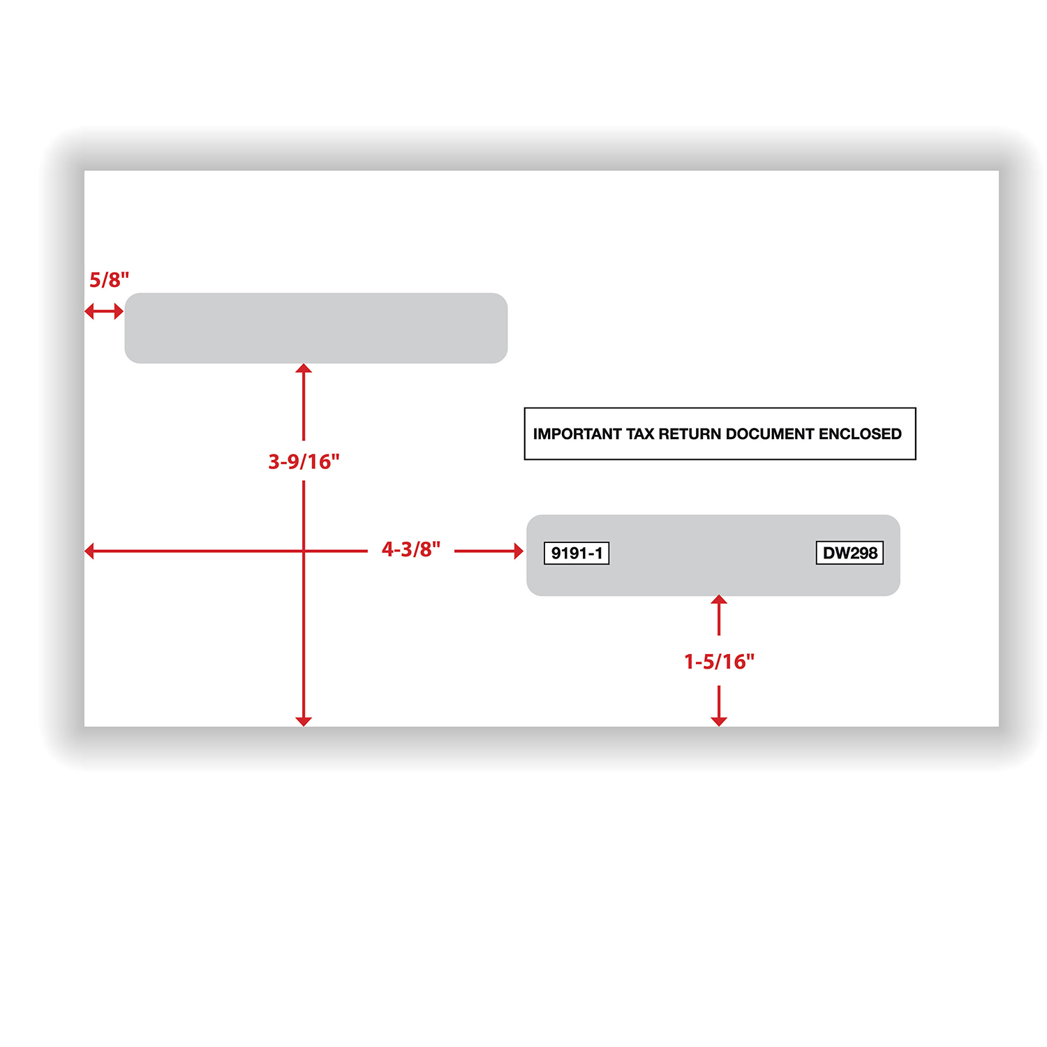 Gummed Window Envelopes for W-2 4-Up | Formstax