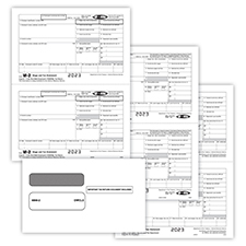 Picture of  W-2 2-Up Recipient Copy Only 3-Part with Self-Seal Envelopes