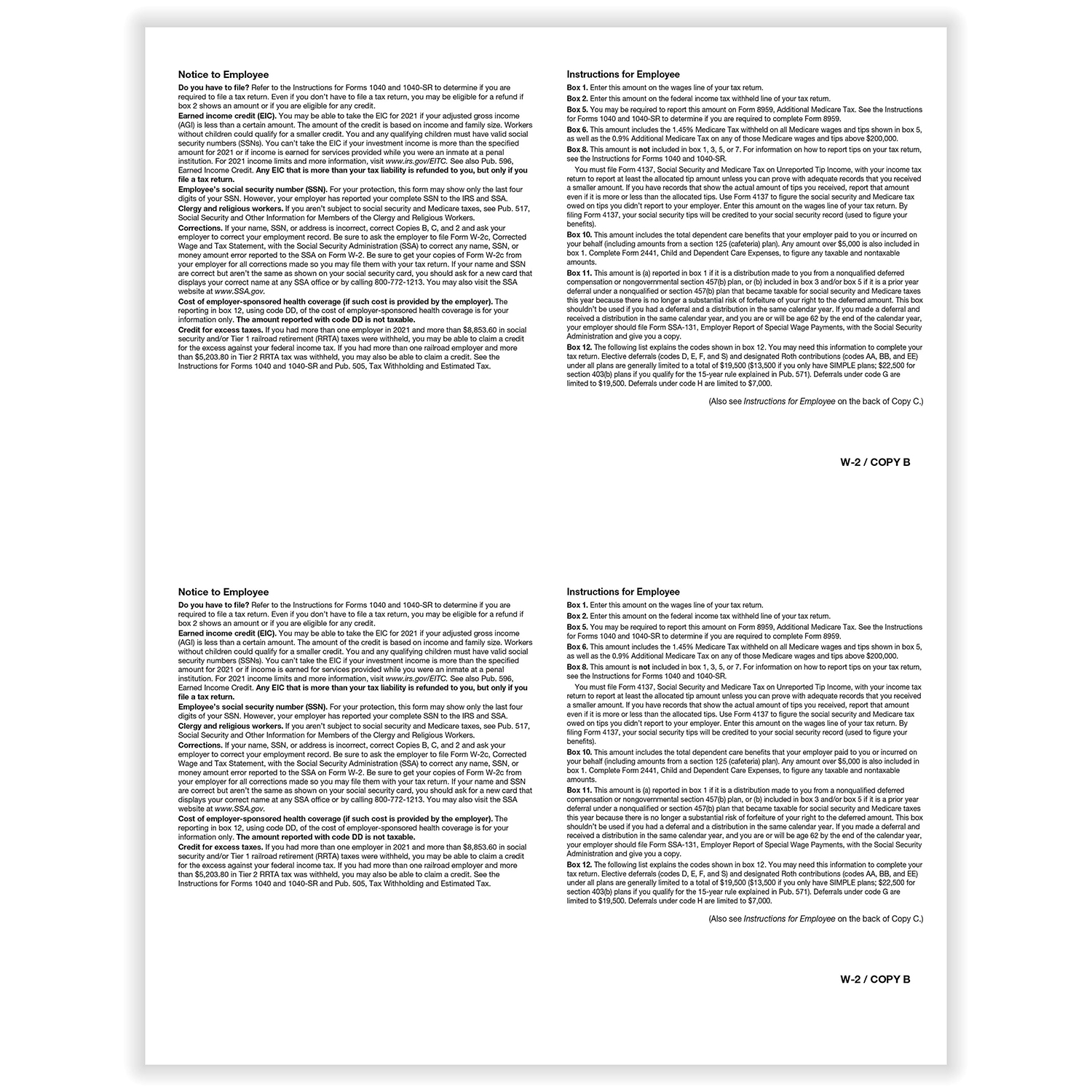 w2 Copy B Copy B of w2 Formstax