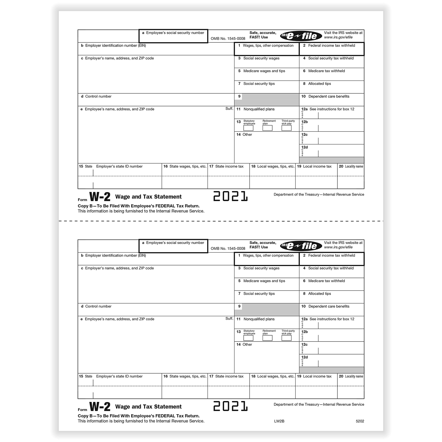 Printable W2 Form For Employees